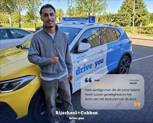 Geslaagde leerling bij Rijschool Cobben